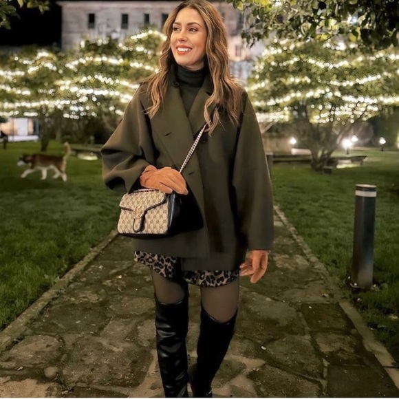 Zara Wool Blend Short Coat - Picture 6 of 16